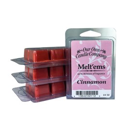 Our Own Candle Company Premium Wax Melt, Cinnamon, 6 Cubes, 2.4 oz (4 Pack)