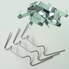 100 Pack of Greenhouse Glass Pane Fixing Clips – Includes 50 x Galvanised W Clips & 50 x Stainless Steel Overlap Z Clips