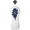 Golf Maple Leaves Head Cover Golf Club White Leather Headcovers