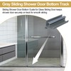Gray Sliding Shower Door Bottom Guide for 3" Long x