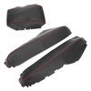 3pcs Center Console Armrest Pad Covers PU Leather Protectors Fit