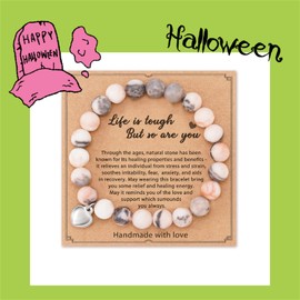 Stocking Stuffers Holiday Outfits for Women 2024 Get Well Gifts for Women Inspirational Bracelets Love Heart Bracelets Bohemian Stretch Bracelets Stone Bracelets Jewelry Gifts for Women