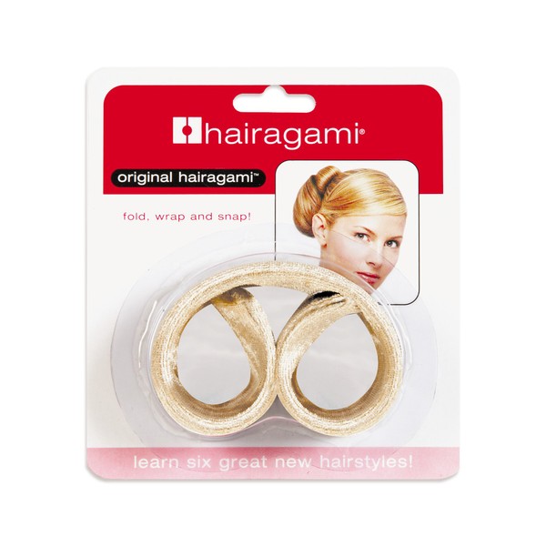 Hairagami-The Original Hair Bun Updo Fold, Wrap & Snap Styling Tool (Light)