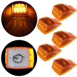 OCPTY 5pcs 17 Diodes Amber Len Amber Light Truck Cab Marker Light For Freightliner 108SD 2012-2017 For Freightliner 114SD 2012-2017 For Freightliner 122SD 2013-2017 For Freightliner Argosy 1999-2015