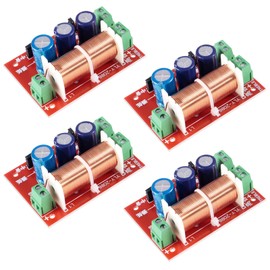 ACEIRMC 400W Adjustable Multi Speaker Treble/Bass 2 Unit Audio Frequency Divider 2 Way Crossover Filters Updated Version (4pcs)