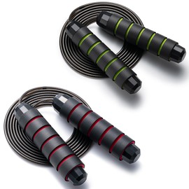 BOOMIBOO Jump Rope, Adjustable Jump Ropes,Skipping Rope Tangle-Free Rapid Speed with Ball Bearings for Women Men Kids,Exercise & Slim Body Jumprope at Home School Gym