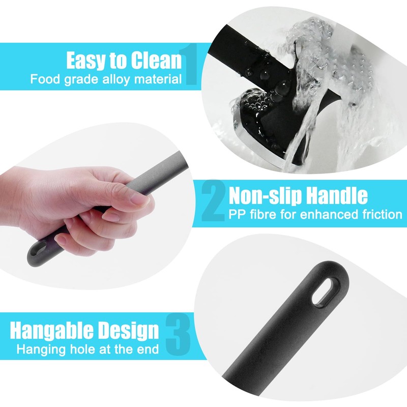 PUWOWYE Meat Tenderiser Double-Sided Cutlet Tenderiser Smooth 22 cm, Meat