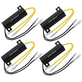 Gebildet 4PCS 12V Motorcycle Resistor 21W 6ohm LED Load Resistors for Motorcycle Turn Signals Compatible with Yamaha Suzuki Off Road (Y-137)