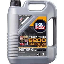 LIQUI MOLY ★  5L Liqui Moly 0W-20 Top Tec 6200 Synthetic Engine Oil 20238 Longlife IV ACEA