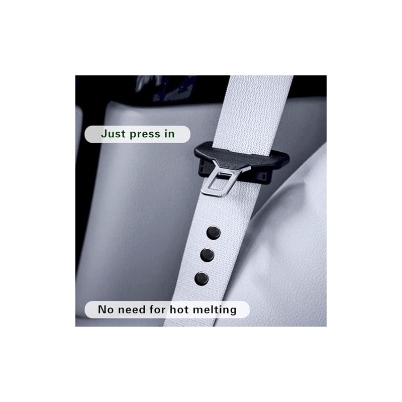 4-Piece Universal Car Seat Belt Stopper Kit - Prevents Slippage
