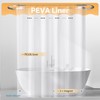 River Dream Grey Shower Curtain with Liner Set, Waffle Fabric