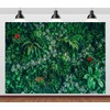 CORFOTO 6x4ft Fabric Tropical Green Leaves Wall Backdrop Jungle Forest
