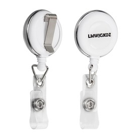 2 Pack Convenient and Stylish Retractable Badge Holder - Perfect for Keys and ID Badges Keychain Badge Reels, ID Holder Clips, and More Included.