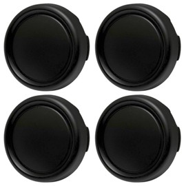 RiNan. Wheel Center Cap 73mm 79mm Iron Chin Sticker Hub Set of 4 Black