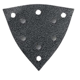 Fein 63717294020 Schleifblätter Korn 80 | Kantenlänge 130mm | universeller Einsatz auf nahezu allen Materialien | gelocht | Klettschnellbefestigung | hohe Abtrageleistung | 16 Stück, 1 V, Schwarz