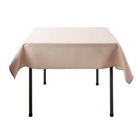 Waysle Square Tablecloth, 52 x 52 Inch, Beige Table Cloth for Square or Round Tables in Washable Polyester, Great for Wedding, Restaurant, Party, Banquet Decoration