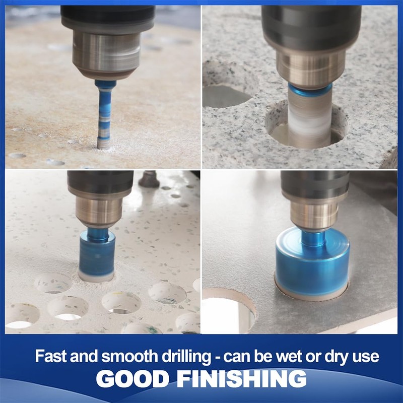 Tile Hole Saw Kit Diamond- BRSCHNITT 11pcs Diamond Core Drill