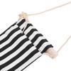 Footrest Black and White Streaks Soft Breathable Adjustable Foot Hammock