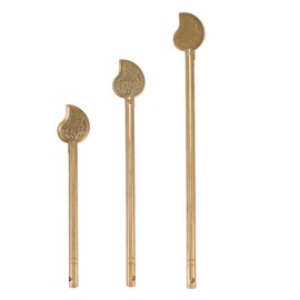 3 Pieces Cabinet Key Latch Leaf Lock Pin Brass Chinese Latch Retro Style Latch Safety Pin Metal Lock Door for Household Cupboard