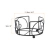 sourcing map 2Pcs Vintage Coaster Holder Black Metal Coaster Holders