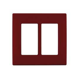 Leviton Renu Two-Gang Screwless Snap-On Wallplate, REWP2-RE, Red Delicious