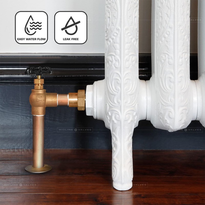 3/4 inch Angle Lead-Free Short Globe Valve With Solder Cups