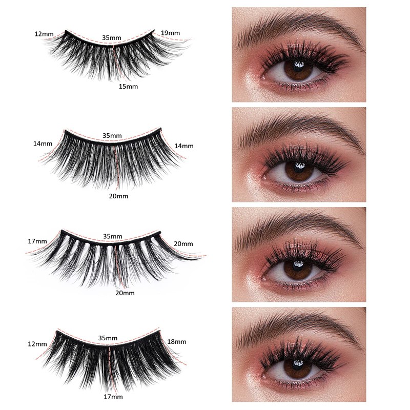 Mlen Diary False Eyelashes 20 Pairs Faux Mink Eye Lashes
