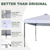 JANCANOPY 10x10 Canopy Replacement Top with Air Vent Silver Coated