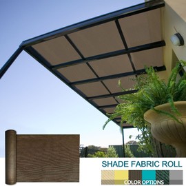 Coarbor 8’X26’ Shade Cloth Pergola Cover Fabric Roll Mesh Screen Heavy Duty Provide Privacy Permeable UV Resistant Brown