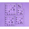 Craft Bunch - 5 Non-Slip Square Quilt Rulers - 2.5",