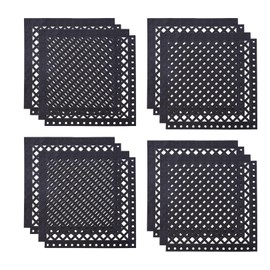 BESEA 8-Pack Interlocking Rubber Floor Mats, 21.6" Shock-Absorbing, Anti-Fatigue Tiles, Heavy-Duty, Waterproof & Anti-Slip, Modular Garage, Gym, Workshop Flooring