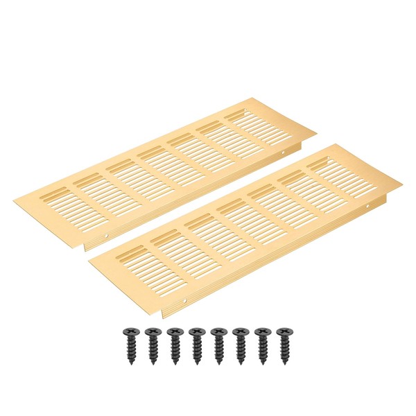 PATIKIL 12 x 4 Inch Rectangle Ventilation Grille, 2 Pack