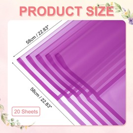 PATIKIL 20 Sheets Flower Wrapping Paper, Frosted Waterproof Bouquet Wrapping Paper Florist Supplies Packaging Paper for DIY Crafts Wedding Birthday Gift, Rose Red