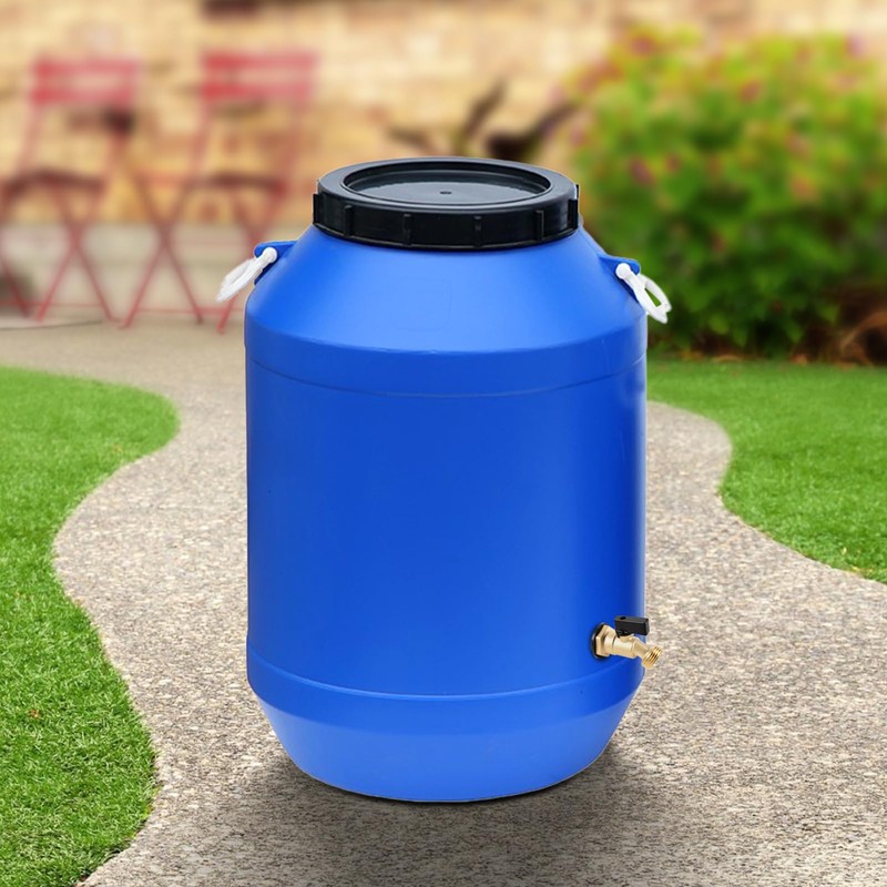 Funnytek Brass Water Container, 3/4" Threaded Leak-Proof Rain Barrel Faucets