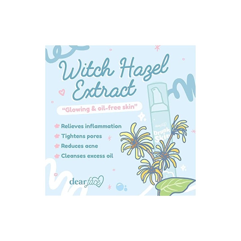 Dear Face- Gel limpiador facial Drunk Skin, 100 ml, 3,4
