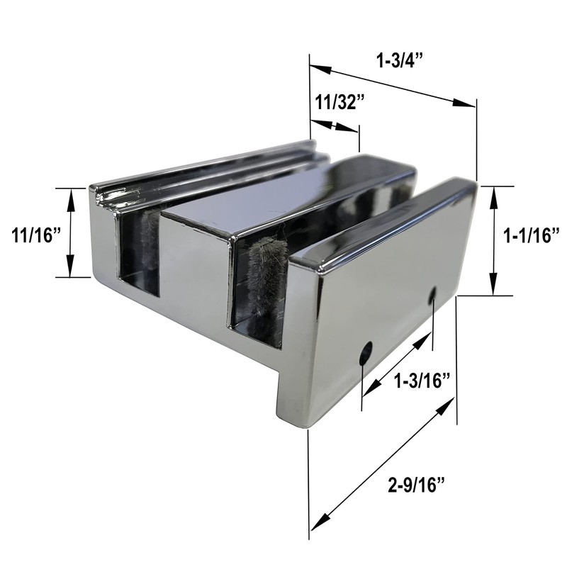 Gordon Glass™ Universal Frameless Shower Door Guide for 3/16", 1/4"