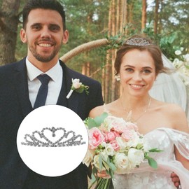 MILISTEN Wedding Crown Comb Rhinestone Mini Tiara Hair Comb Crystal Princess Pageant Crown Hair Clips Headband Headpiece Hair Accessories for Wedding Birthday Prom Ball Party