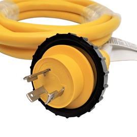 Parkworld 692002 Shore Power Adapter Cord RV 30A L5-30P Male to Marine 50A SS2-50R Female (Two hots bridged) (10FT)