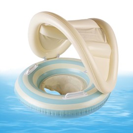 Baby Pool Float,Floating Pool Chair | Adjustable Floats with Sunshade for Babies Swim Support Puddles for Outdoor Water Fun