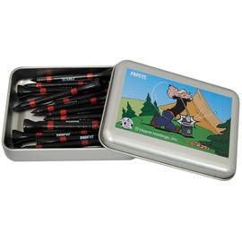 REZAX PETE-1751 Golf Tee, Popeye Canned Wood Tee, Black
