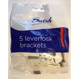 Swish Sologlyde Leverlock Bracket, White, 5 Pack