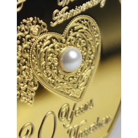 The Commemorative Coin Company 30th PEARL WEDDING ANNIVERSARY 24ct Gold Commemorative with Gemstone. Gift/Present. 30 Years Together. Husband/Wife/Parents