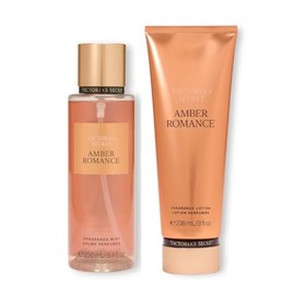 Set Victoria Secret Amber Romance Body Mist 250 ML + Crema 236 ML