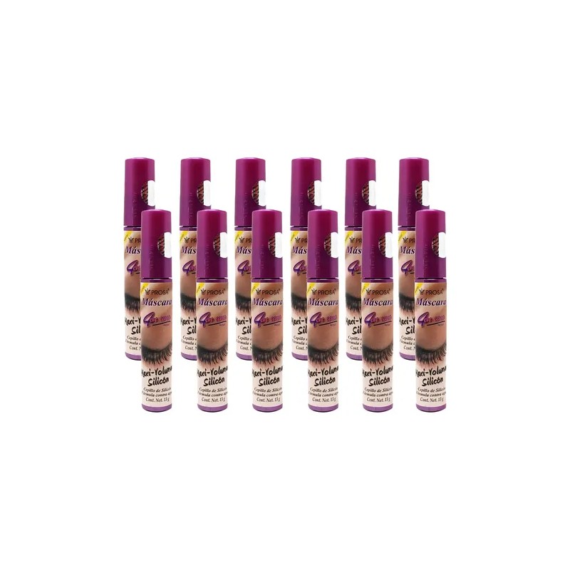 12 Piezas Rimel Mascara Pestañas Prosa 4 En 1 Color