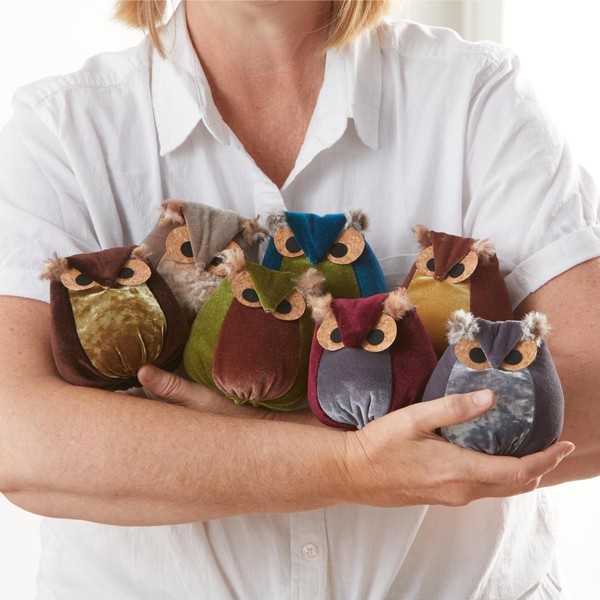 Whimsical velvet owls, create your own set choose from 8