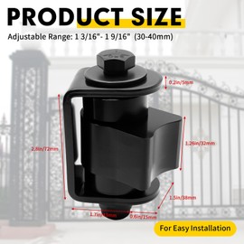2 Pack Heavy Duty Weld-On Gate Hinges, Supports 1100lbs, Durable Steel Construction, Adjustable Sealed Bearing Hinge for Swing/Driveway/Fence Gates