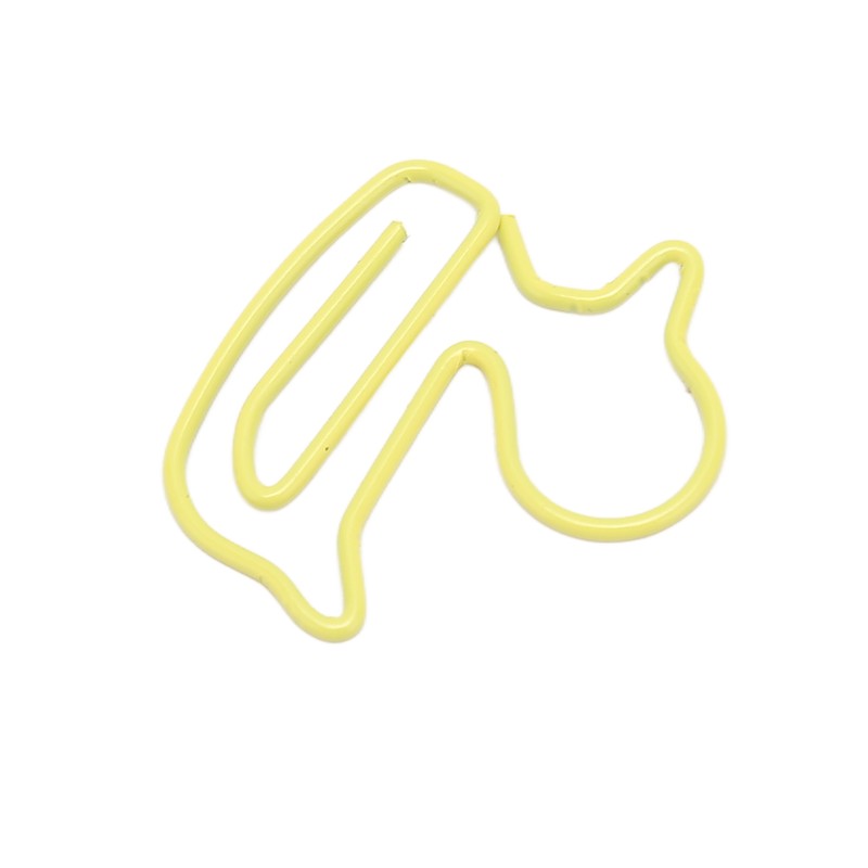 100Pcs Paper Clips Yellow Duck Shape Lightweight Portable Electroplating Process