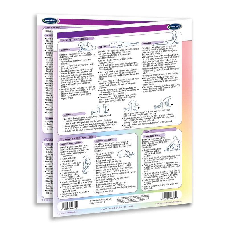 Yoga Guide - Fitness Quick Reference Guide by Permacharts