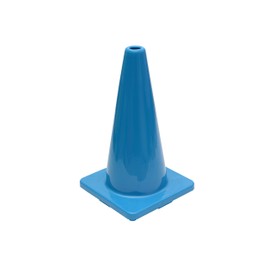 (Set of 6) CJ Safety 18" Blue PVC Traffic Safety Cones - No Reflective Collar (6 Cones)