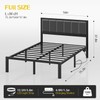 OLEVS Full Bed Frame with Headboard Metal Platform Bed Full